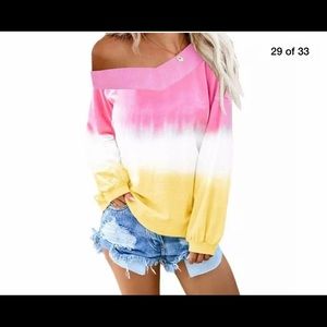 Womens Long Sleeve Sweatshirt Loose Fit Blouse